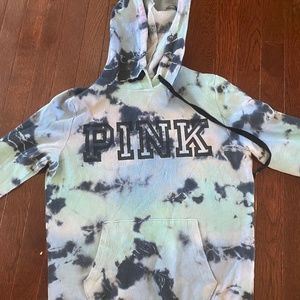 Victoria’a Secret PINK Blue Tie Dye Pull-over Hoodie